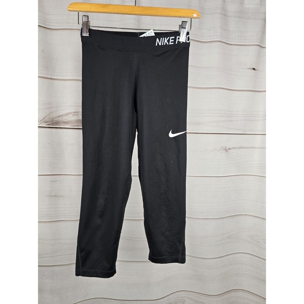 Nike Pro Compression Leggings Cropped Pants Youth SZ L #X